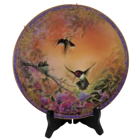 BRADFORD EXCHANGE Nature's Little Treasures PLATES x2 Certificates and Hangers 1 - Picture 5 of 10